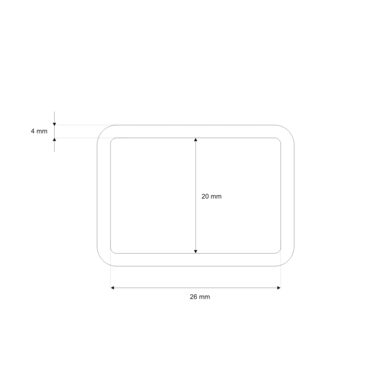 Ramka metalowa 25/20/4 mm nikiel drut