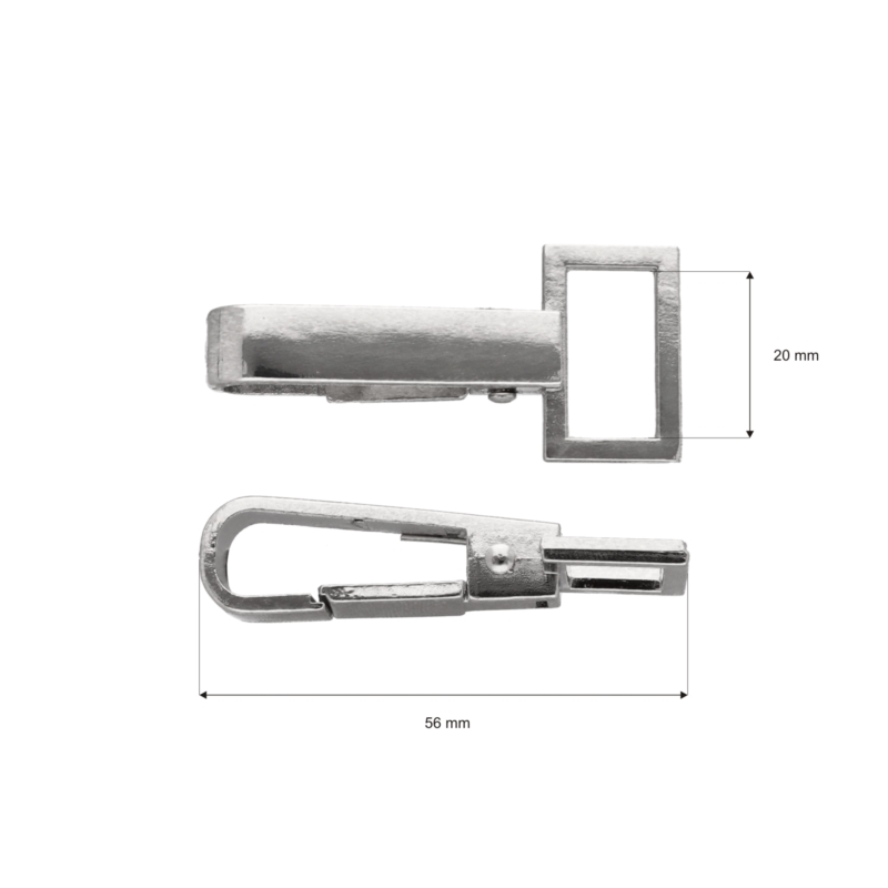 Karabińczyk metalowy 20 mm rf-70 nikiel