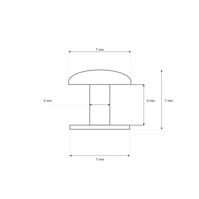 NIETE EINSEITIG 7/3/7 MM ROH 5000 ST.