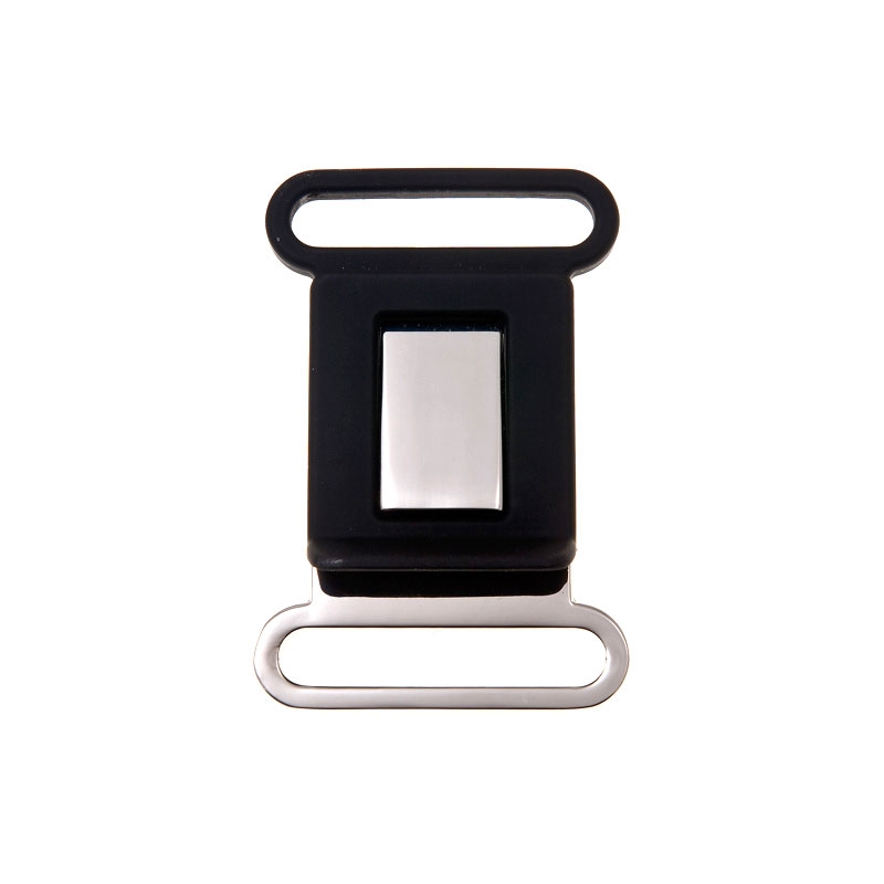 Metal buckle 42 mm matt black + satin 1 pcs