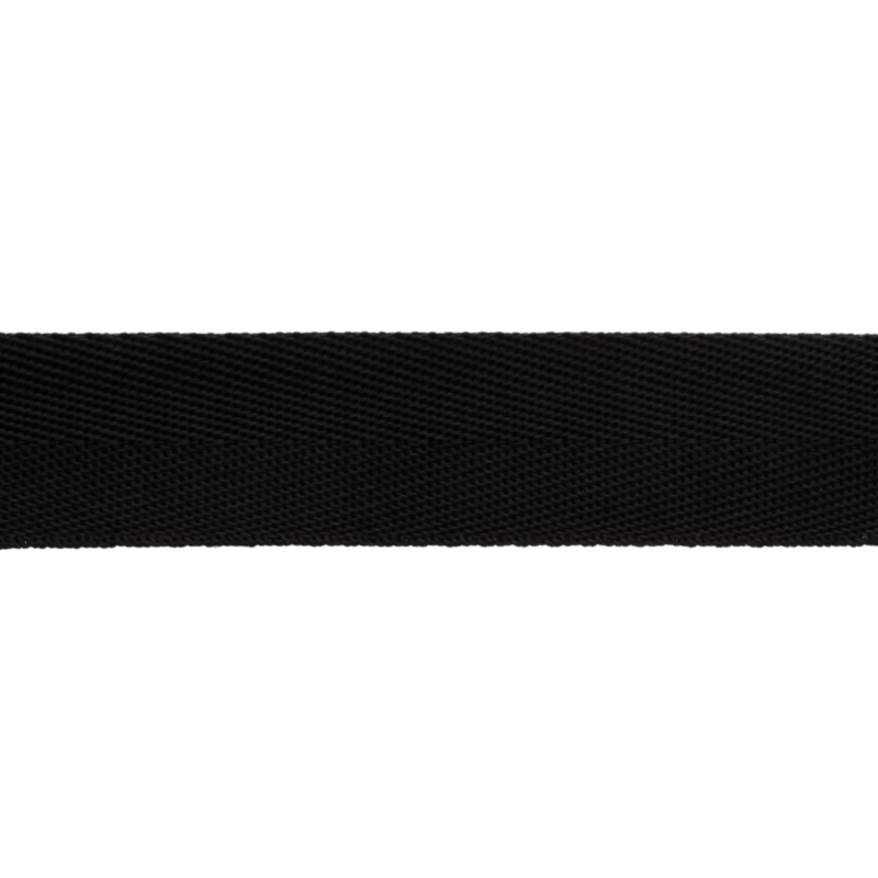 Herringbone twill tape 25 mm/0,72 mm (580) black