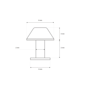 Nit kaletniczy ozdobny  6/2/6 mm 13b-01 nikiel