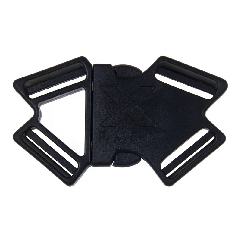 PLASTIC BUCKLE DOUBLE 26 MM 4-WAY TEKLA 5 BLACK 1 PCS