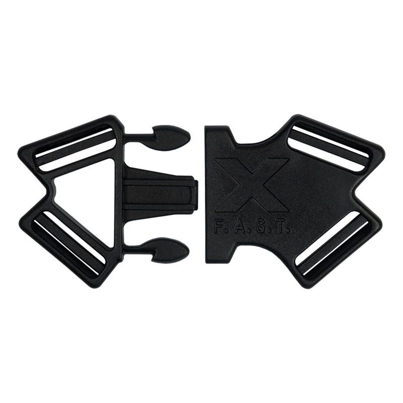 PLASTIC BUCKLE DOUBLE 26 MM 4-WAY TEKLA 5 BLACK 1 PCS