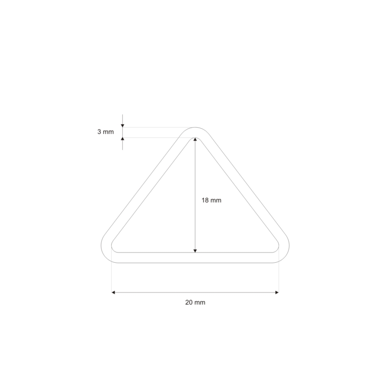 METAL     TRIANGLE 20/18/3  MM NICKEL WIRE 100 PCS