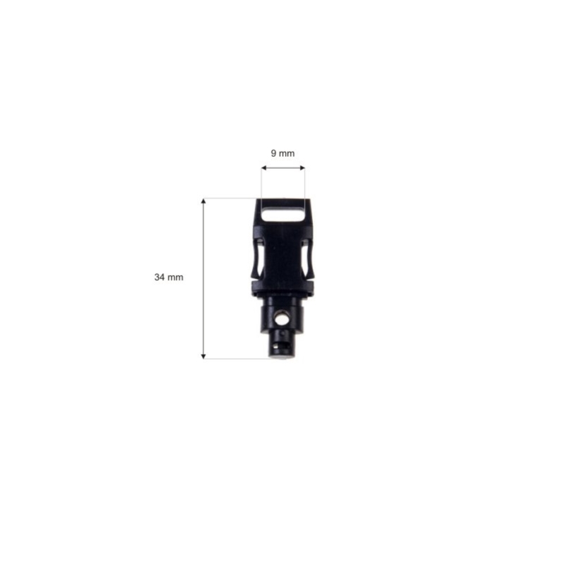 Przywieszka do telefonu  9 mm m124 czarna