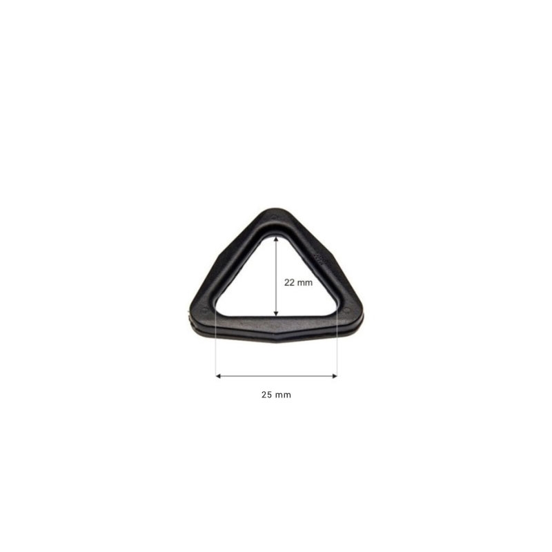 Plastic  triangle 25 mm lucjan black 100 pcs