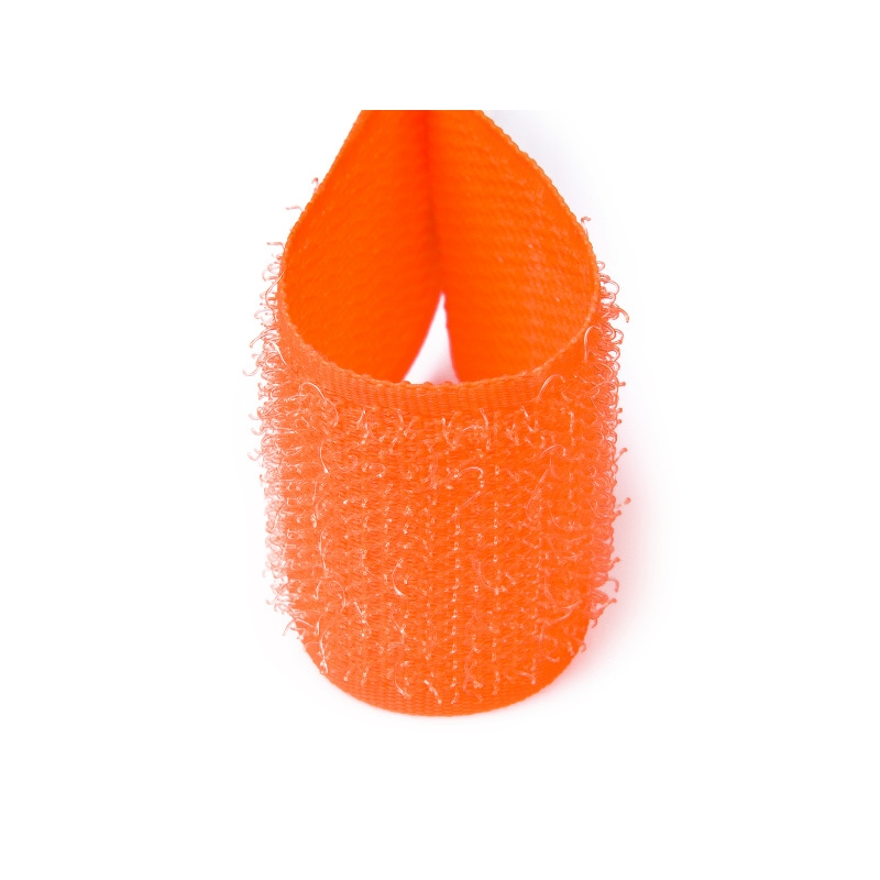 Hook and loop tape  orange neon polyester/nylon hook 25 mb