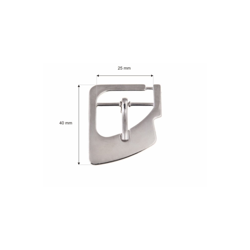 GÜRTELSCHNALLE AUS METALL 25 MM RF-340 NICKEL 100  ST.