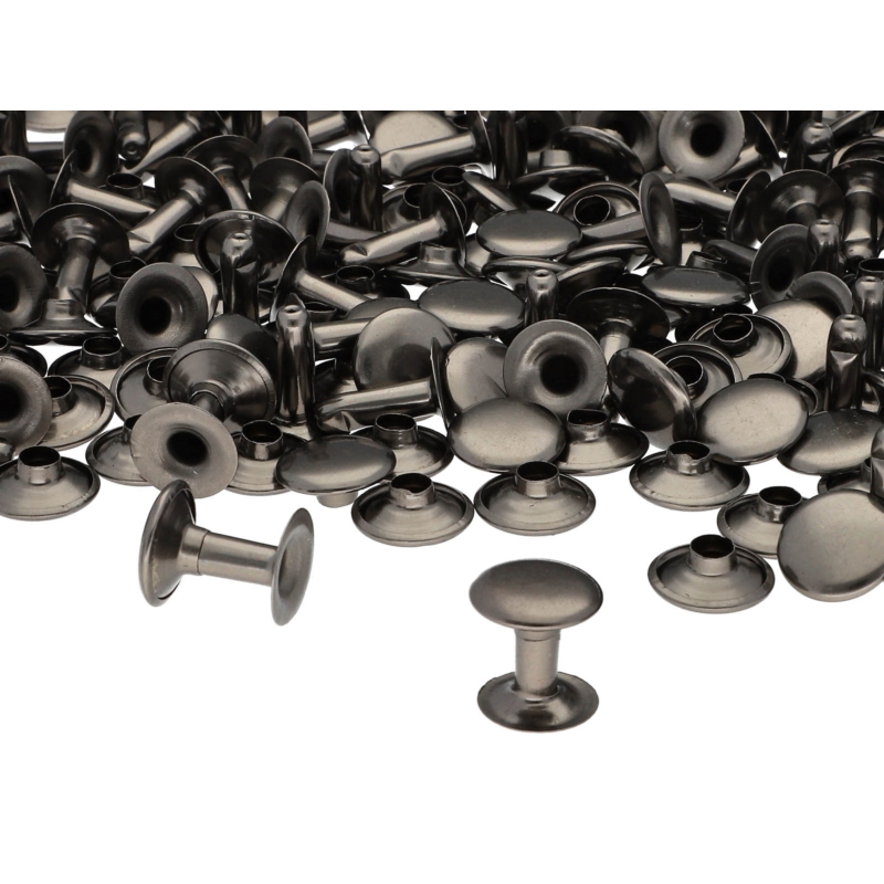 METAL   RIVET TWO-SIDED LUX 12/4/15 MM BLACK NICKEL 1000 PCS