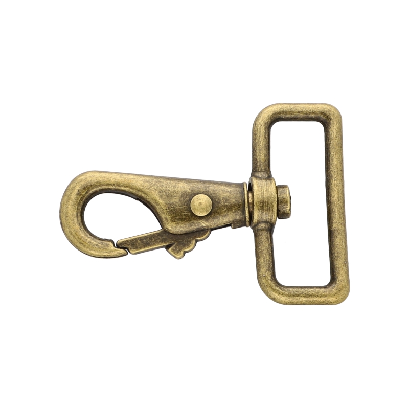 METAL SNAP HOOK RF-178 38 MM HUGO OLD GOLD 1  PCS