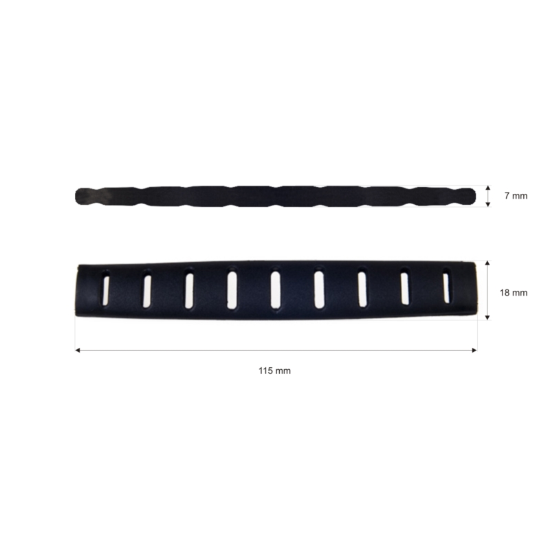 Plastic handle 18/115 mm black 100 pcs