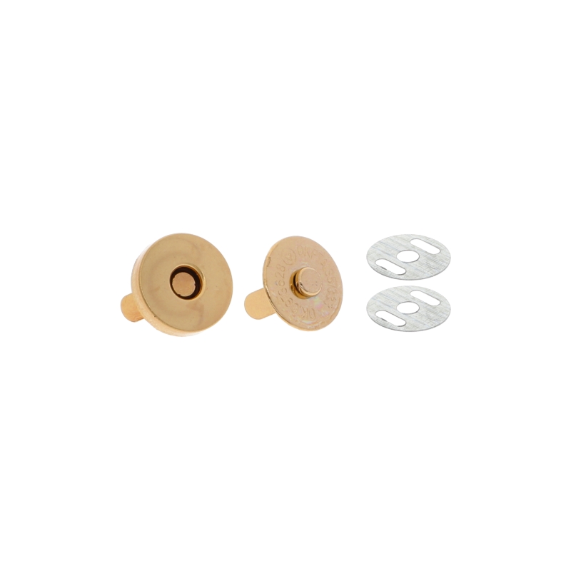 Magnetic  button round 14/14 mm light gold 200 pcs