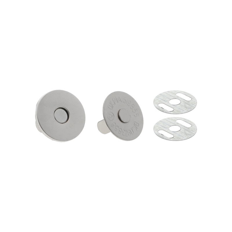 Magnetic  button round 18/18 mm nickel 100 pcs