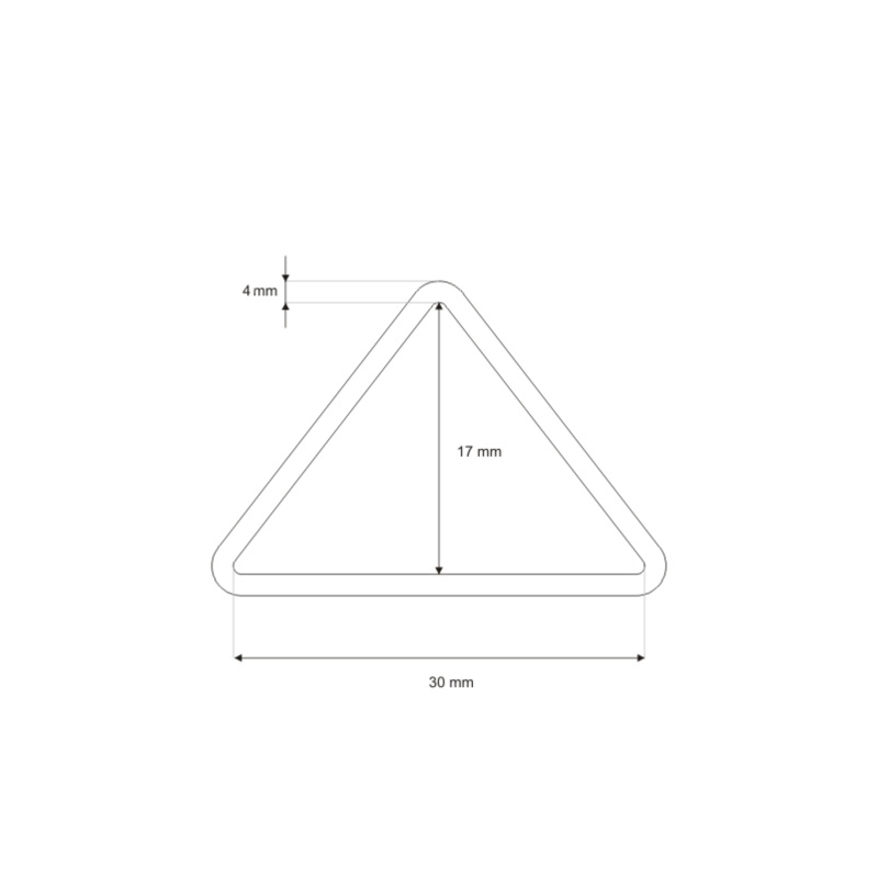 METAL TRIANGLE 30/17/4 MM NICKEL WIRE 100 PCS