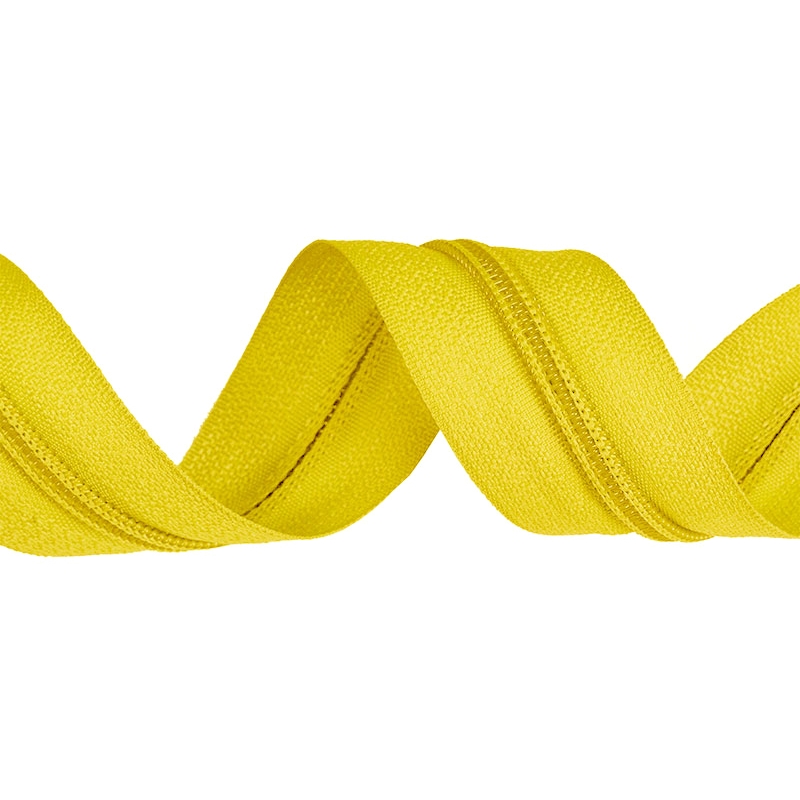 NYLON ZIPPER TAPE WITH  CORD 3 (504) YELLOW 200 MB