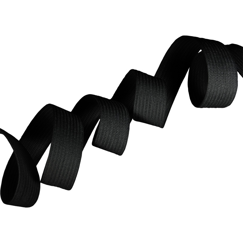 Knitted elastic tape 40 mm (580) black polyester 25 mb