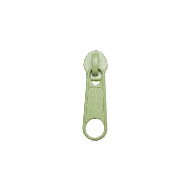 SLIDER FOR NYLON ZIPPER TAPES 5 NON LOCK LIGHT GREEN 041 100/500 PCS