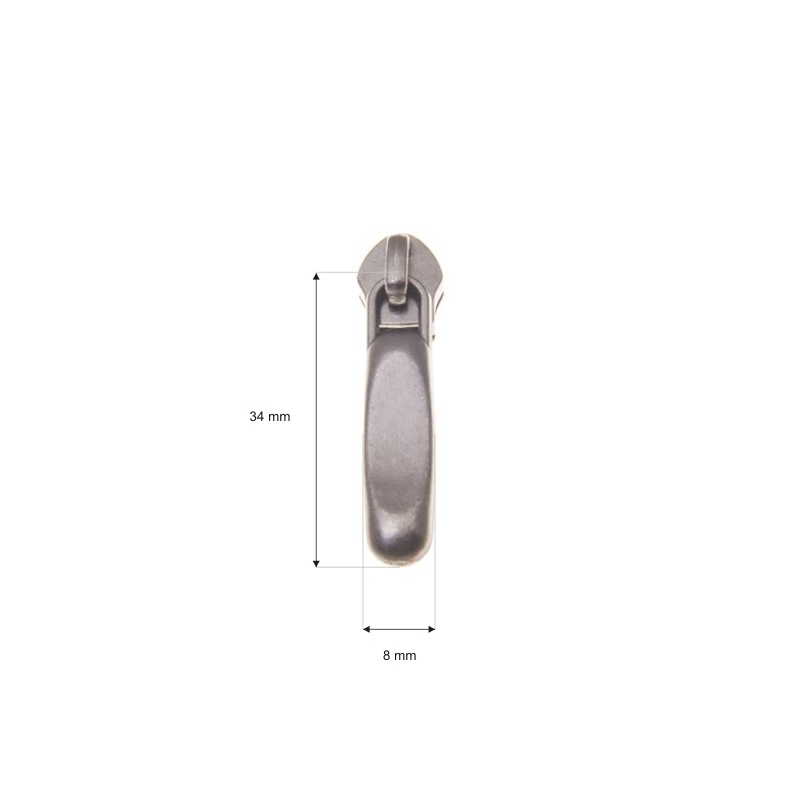 SCHIEBER FÜR SPIRALREIßVERSCHLUSSBAND 5 NON LOCK 0292-0302 SCHWARZNICKEL 100/500 ST.