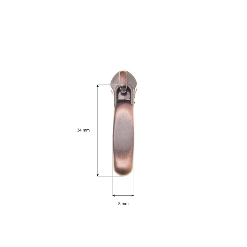 SCHIEBER FÜR SPIRALREIßVERSCHLUSSBAND 5 NON LOCK 0292-3202 BRASS 100/500 ST.