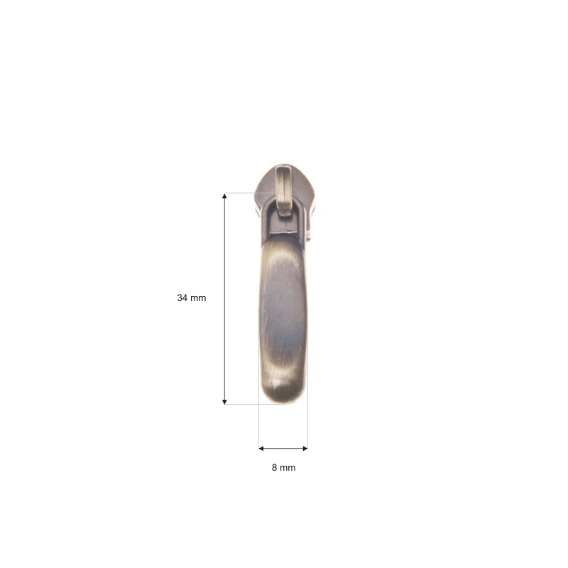 EXTRA GLANZ SCHIEBER FÜR SPIRALREIßVERSCHLUSSBAND 5 NON LOCK ALTGOLD 100/500 ST.