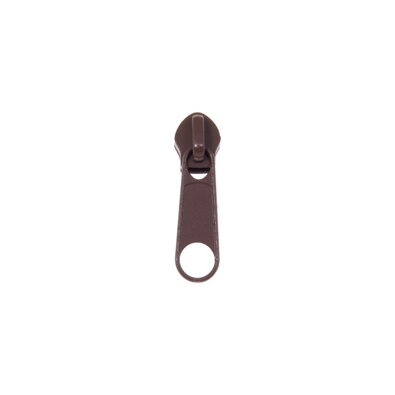 SLIDER FOR NYLON ZIPPER TAPES 5 NON LOCK BROWN 568 100/500 PCS