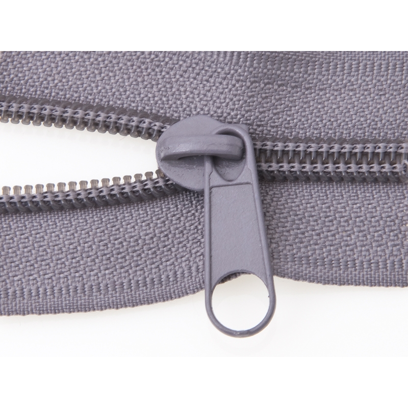 SLIDER FOR NYLON ZIPPER TAPES 5 NON LOCK GREY 100/500 PCS