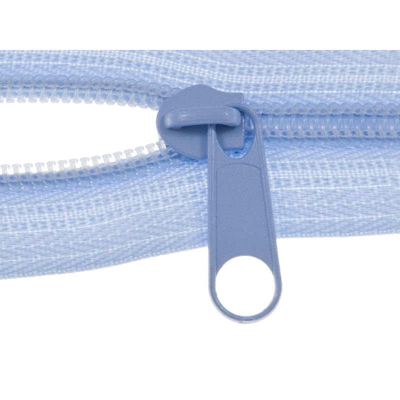 SLIDER FOR NYLON ZIPPER TAPES 5 NON LOCK LIGHT BLUE 100/500 PCS