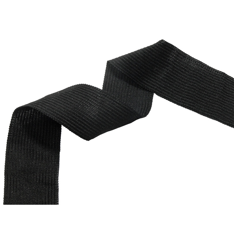 Knitted  twill tape 20 mm black (580)