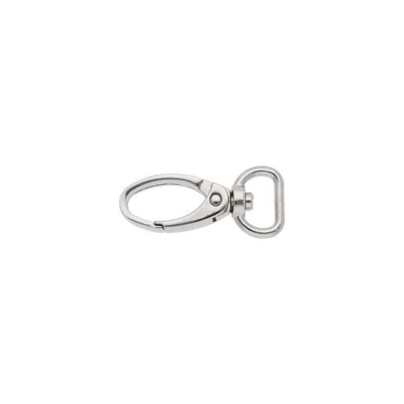 METAL SNAP HOOK 13 MM 0037 GLOSSY NICKEL 100 PCS