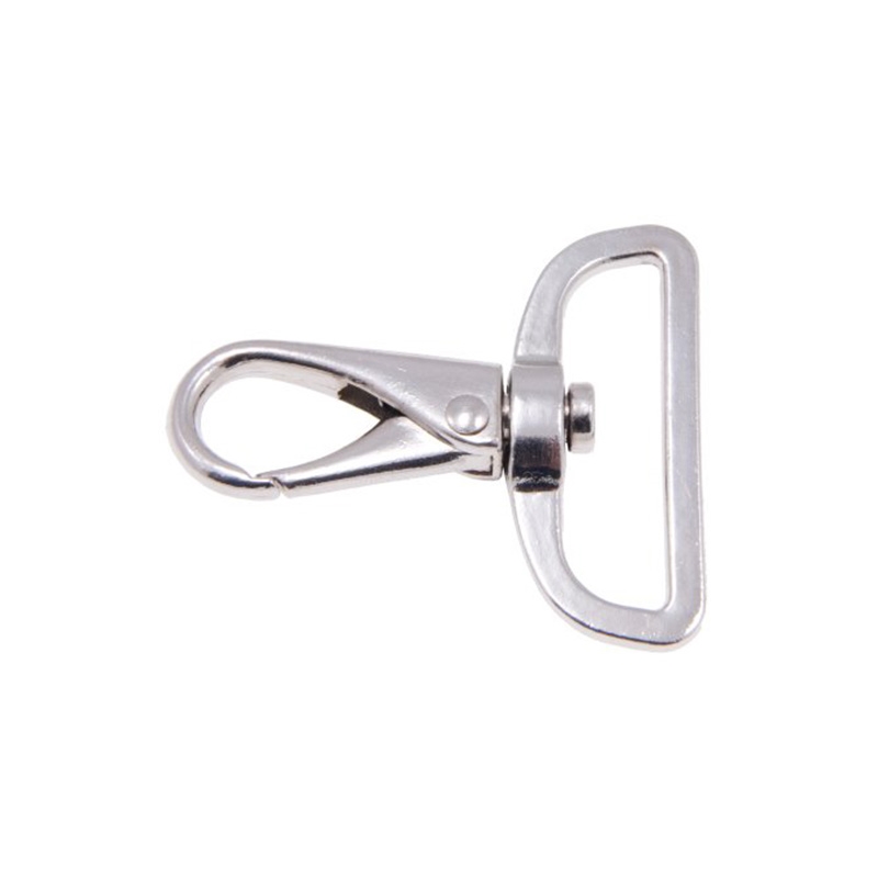 METAL SNAP HOOK 38 MM GUSTAW GLOSSY NICKEL 1   PCS