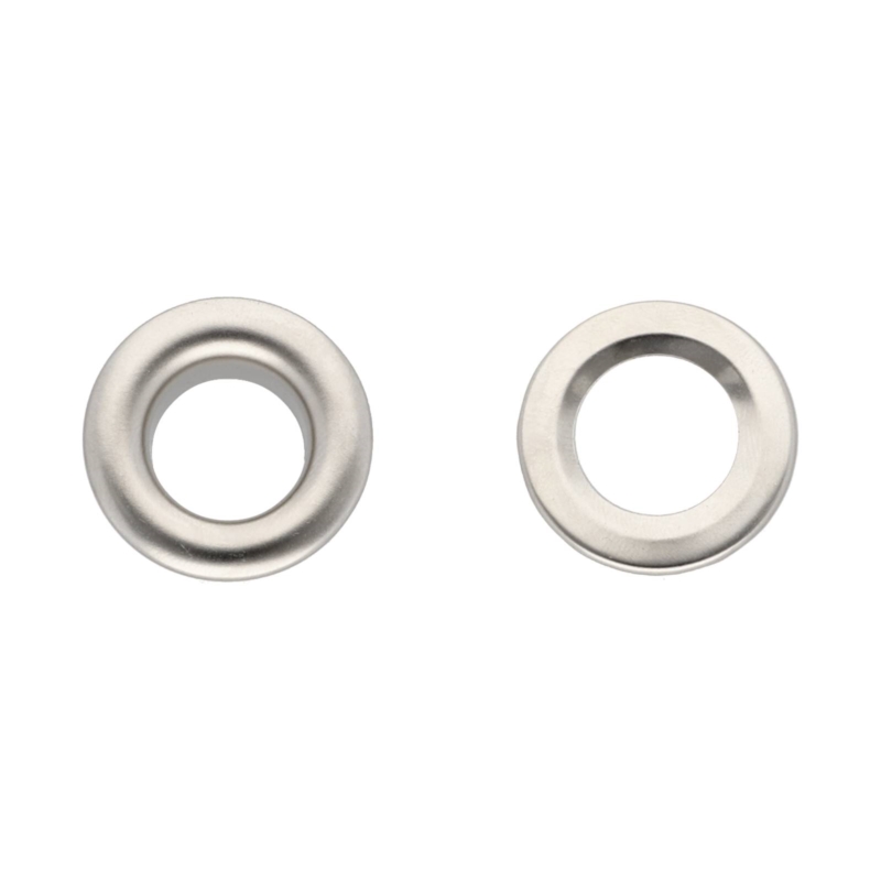 STAINLESS  METAL EYELET WITH GROMMET 13,5/25/8,3 MM NICKEL 100 PCS