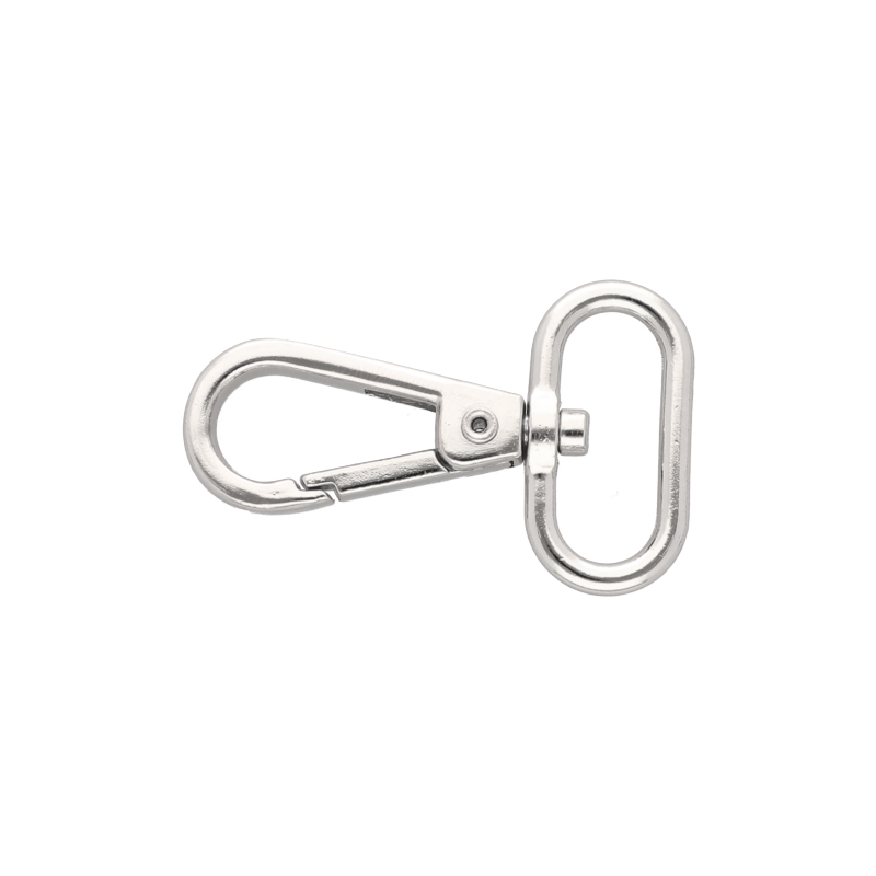 METAL SNAP HOOK 25 MM GLOSSY NICKEL 100    PCS