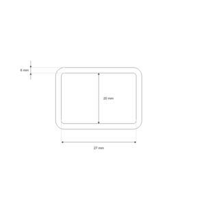 Ramka metalowa 27/20/6 mm czarny mat drut