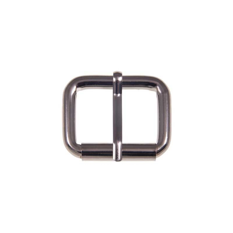 EXTRA SHINING METAL ROLLER BUCKLE SINGLE 33/25/6 MM BLACK NICKEL WIRE 1 PCS