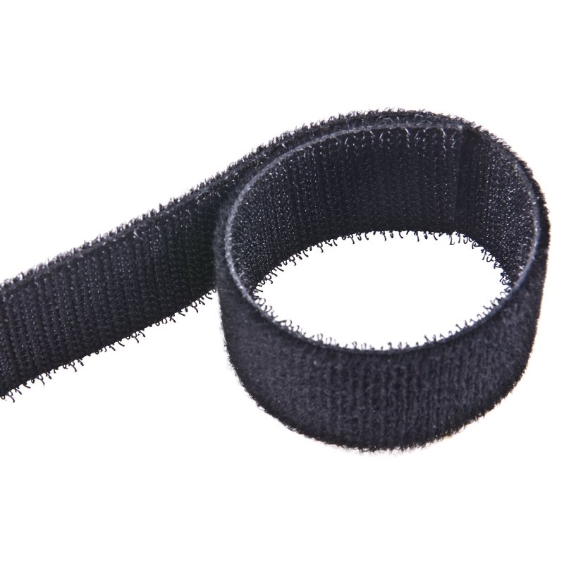 Hook and loop tape back-to-back  black 580 pes/nylon 25 mb