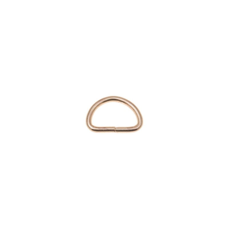 METAL D-RING 20/12/2,5 MM LIGHT GOLD WIRE 100 PCS