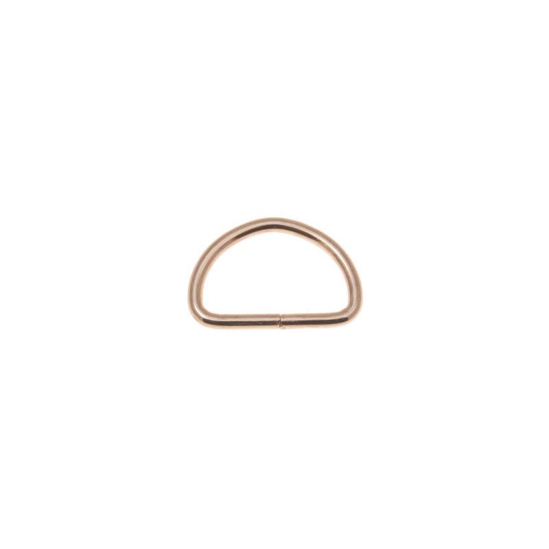 METAL D-RING 25/15/3 MM LIGHT GOLD CAST 100 PCS