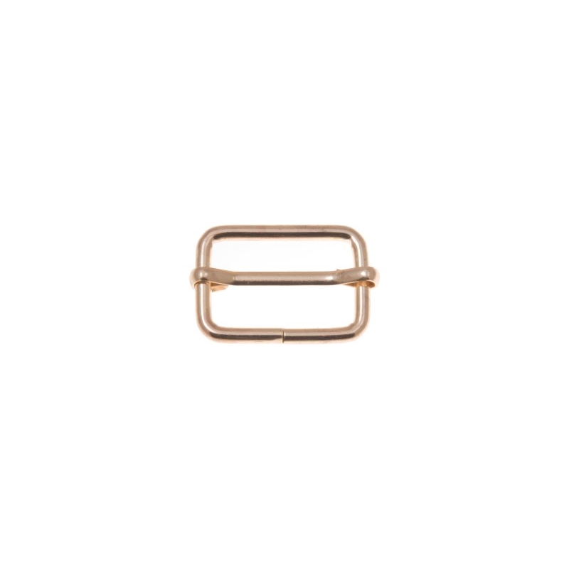 METAL SLIDE BUCKLE 25/15/3 MM LIGHT GOLD WIRE    100  PCS