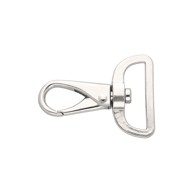 METAL SNAP HOOK 32 MM GUSTAW GLOSSY NICKEL 1   PCS