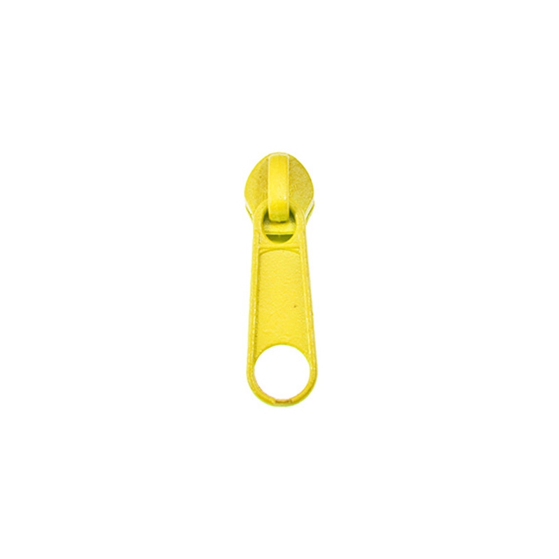 SLIDER FOR NYLON ZIPPER TAPES 5 NON LOCK YELLOW 100/500 PCS