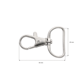 Karabińczyk metalowy 25/40l mm rybka 3,8g nikiel