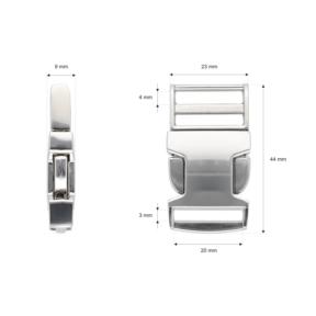 Klamra metalowa 20 mm 0321-9007a nikiel