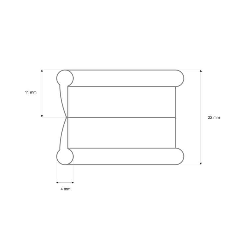 Biesen 10 mm Hellgrau