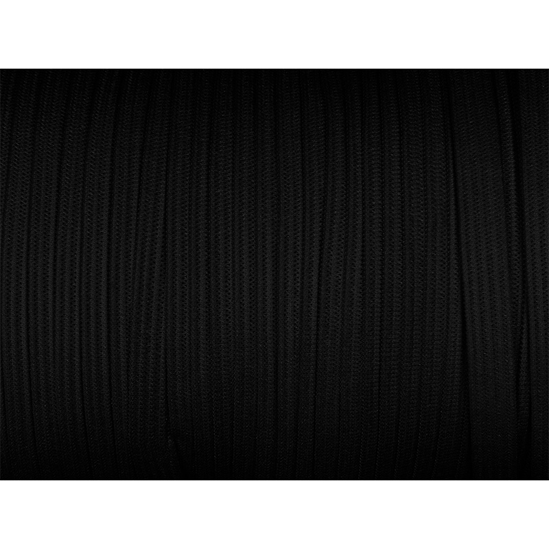 Knitted elastic tape 8 mm (580) black polyester 100 mb