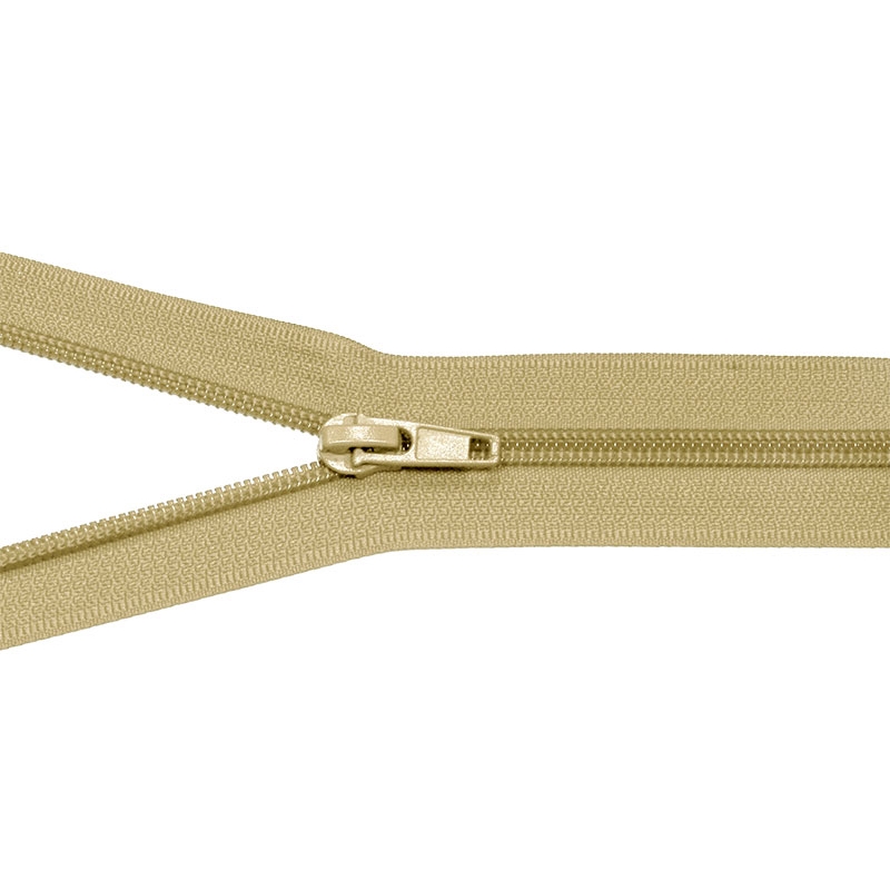 NYLON READY   ZIPPER 5 AUTO LOCK OPEN END 70 CM (010) LIGHT BEIGE