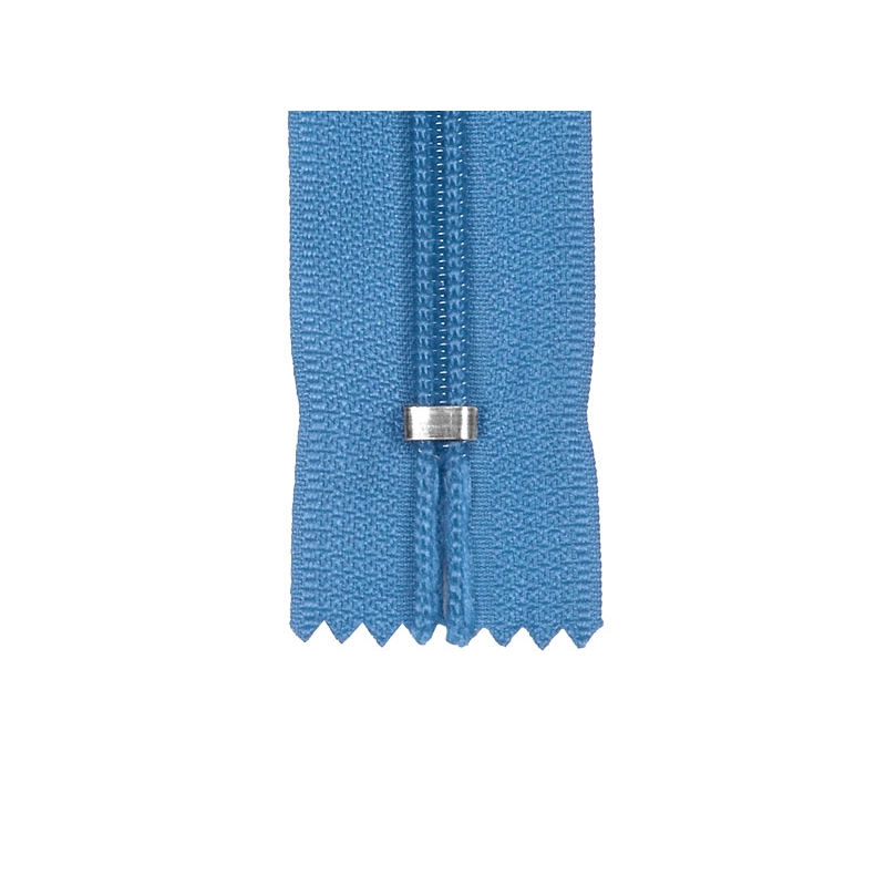 NYLON READY ZIPPER 5 AUTO LOCK CLOSE END 16 CM (144) BLUE