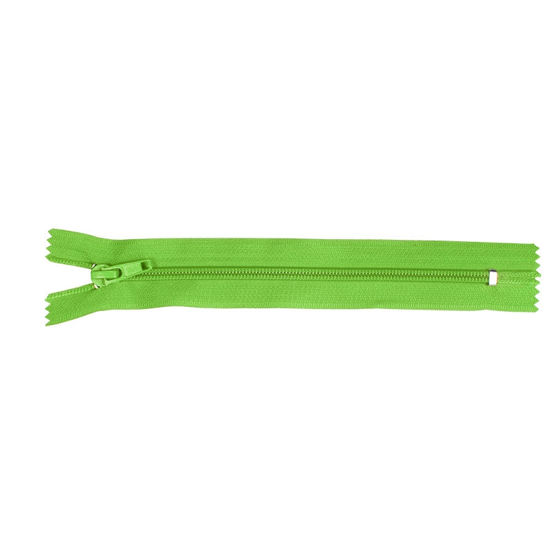 NYLON READY ZIPPER 5 AUTO LOCK CLOSE END 16 CM (536) GREEN