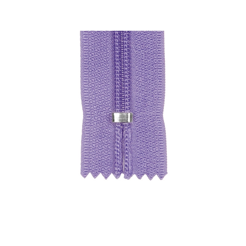 NYLON READY ZIPPER 5 AUTO LOCK CLOSE END 16 CM (373) VIOLET