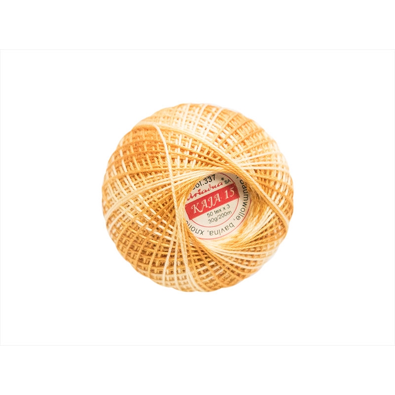 COTTON YARN KAJA 15 ORANGE OMBRE (0337) 30G